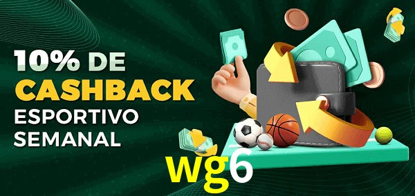 10% de bônus de cashback na wg6
